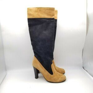 Opening Ceremony Womens Black Brown Leather Knee High Boots Size US 7.5 EU 38